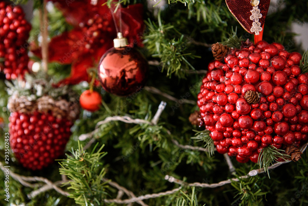 stylish beautiful red Christmas tree decoration stylish beautiful red Christmas tree decoration