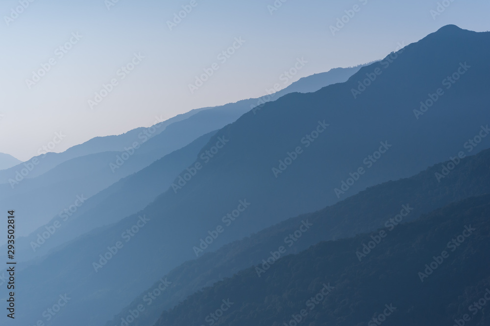 Fototapeta premium Beautiful Bhutanese mountain range