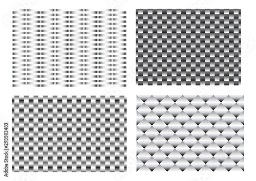 Seamless 3D weave metal pattern for texture vector