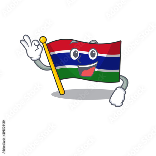 Okay flag gambia mascot shape the character