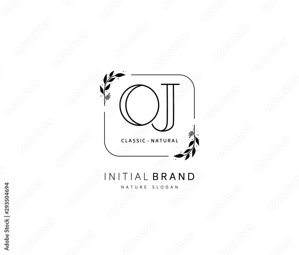 O J OJ Beauty vector initial logo, handwriting logo of initial signature, wedding, fashion, jewerly, boutique, floral and botanical with creative template for any company or business. O J OJ Beauty vector initial logo, handwriting logo of initial signature, wedding, fashion, jewerly, boutique, floral and botanical with creative template for any company or business.
