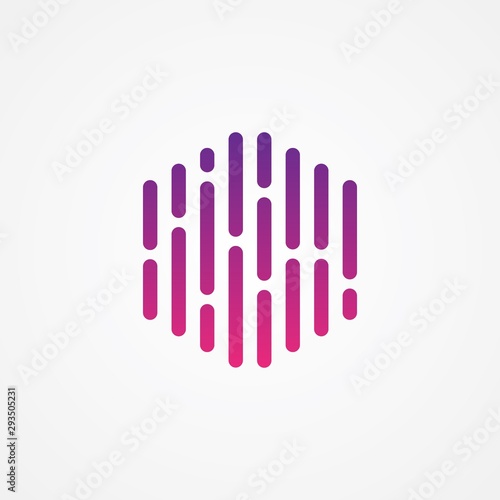 Colorful design hexagon techno graphic vector for web icon or smartphone app