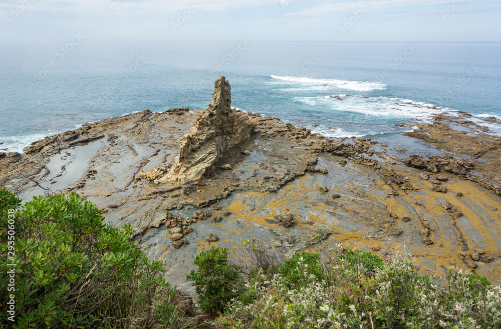 Eagles Nest rock formation in Bunurong Marine and Coastal Park in Victoria, Australia.