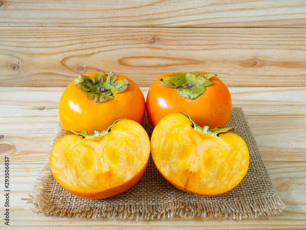 Fresh ripe persimmons 