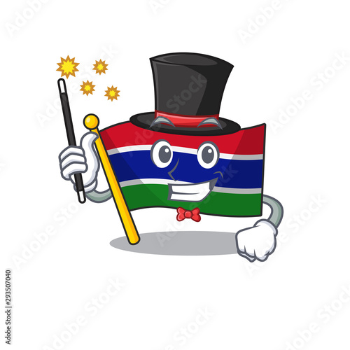 Magician flag gambia placed in mascot drawer