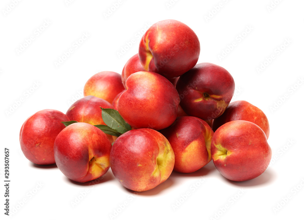 nectarine on a white background nectarine on a white background