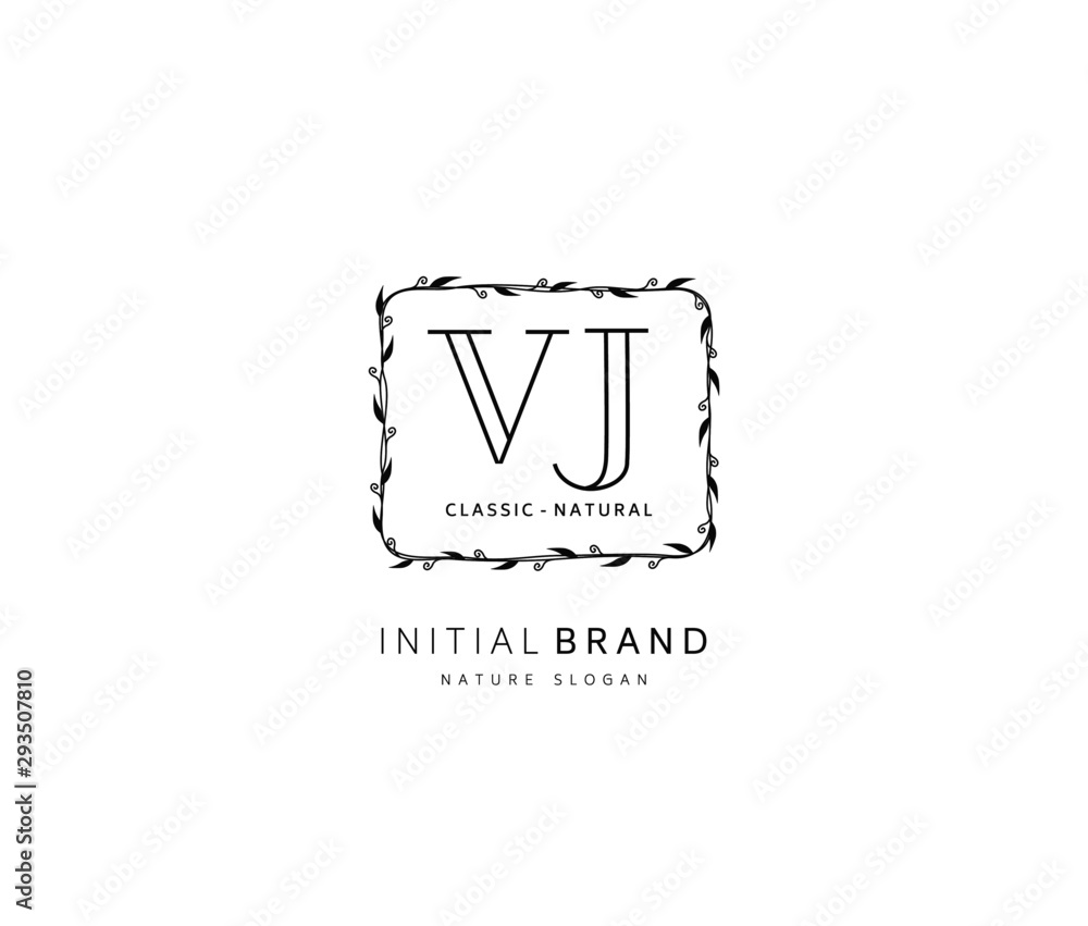 V J VJ Beauty vector initial logo, handwriting logo of initial signature, wedding, fashion, jewerly, boutique, floral and botanical with creative template for any company or business. V J VJ Beauty vector initial logo, handwriting logo of initial signature, wedding, fashion, jewerly, boutique, floral and botanical with creative template for any company or business.