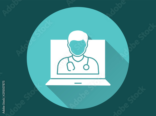 Doctor - vector icon for graphic and web design.