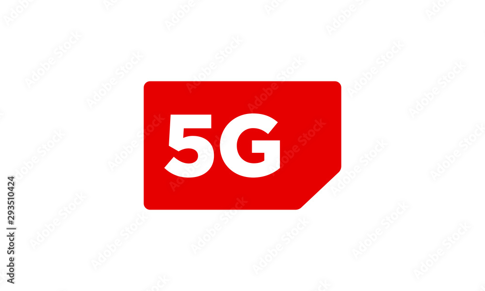 5G SIM Card Icon Flat 5G SIM Card Icon Flat