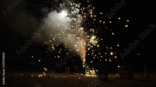 Fireworks Safe and Sane Wide in Slow Motion Shot on RED Epic Helium 8k