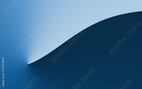 curve line on blue background
