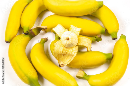 Bananas isolated on white background Clipping Path