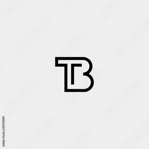 Letter TB BT T B Logo Design Simple Vector