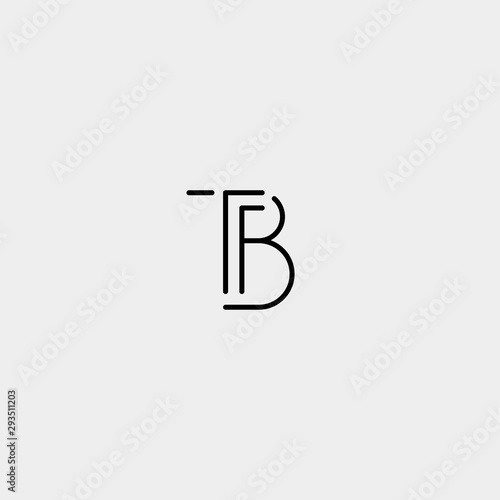 Letter TB BT T B Logo Design Simple Vector
