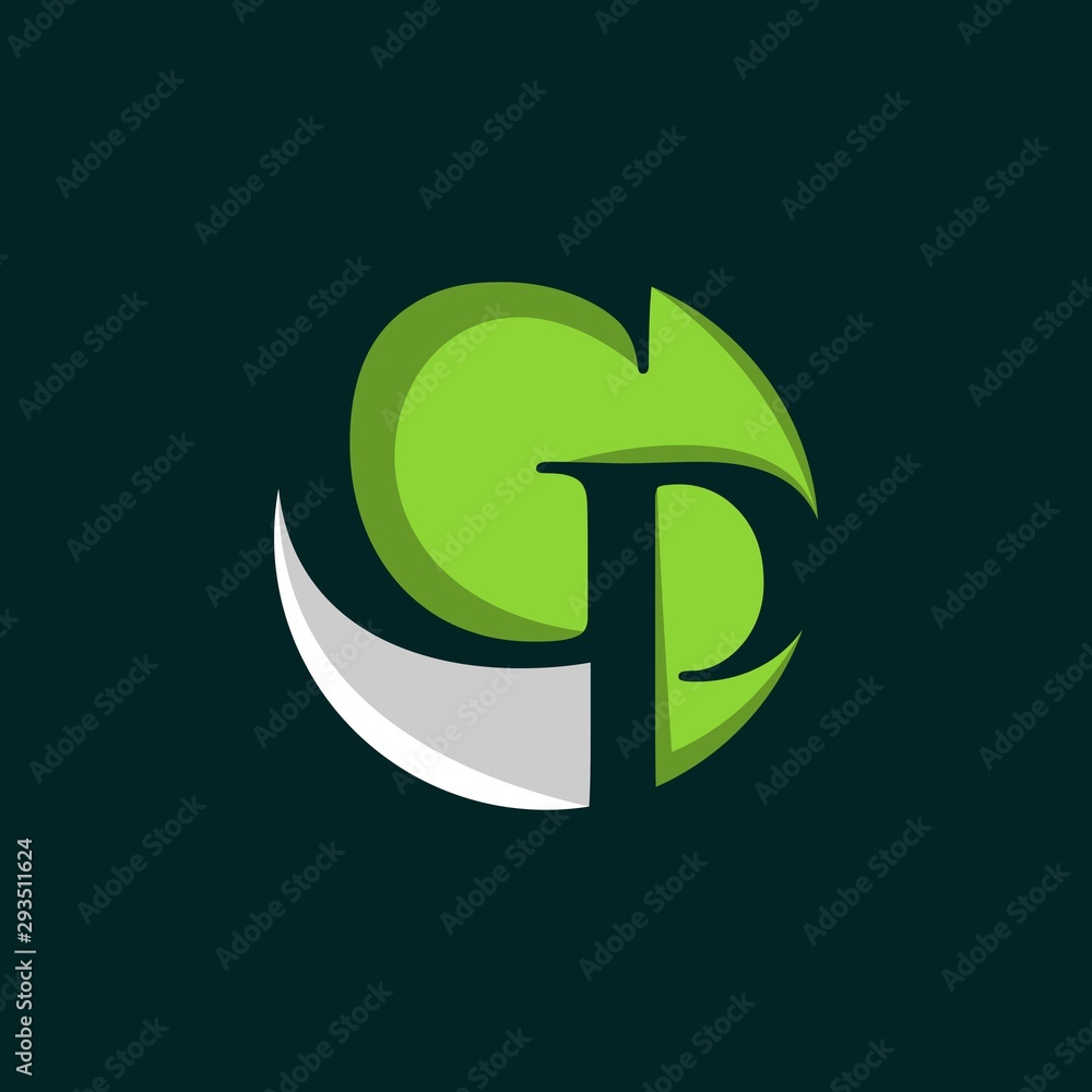 Obraz premium Letter GP Circle Creative Abstract Modern Icon Logo Design Template Element Vector
