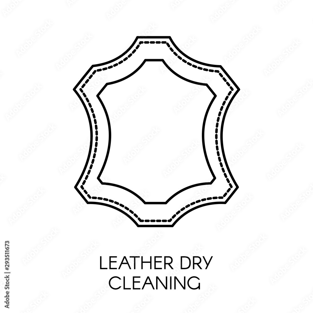 Leather dry cleaning service of company, sample of cloth