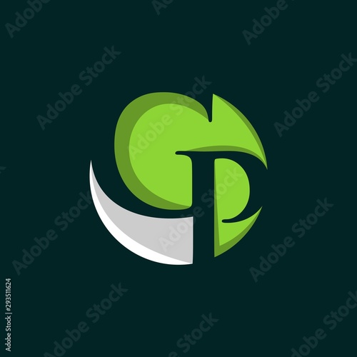Letter GP Circle Creative Abstract Modern Icon Logo Design Template Element Vector