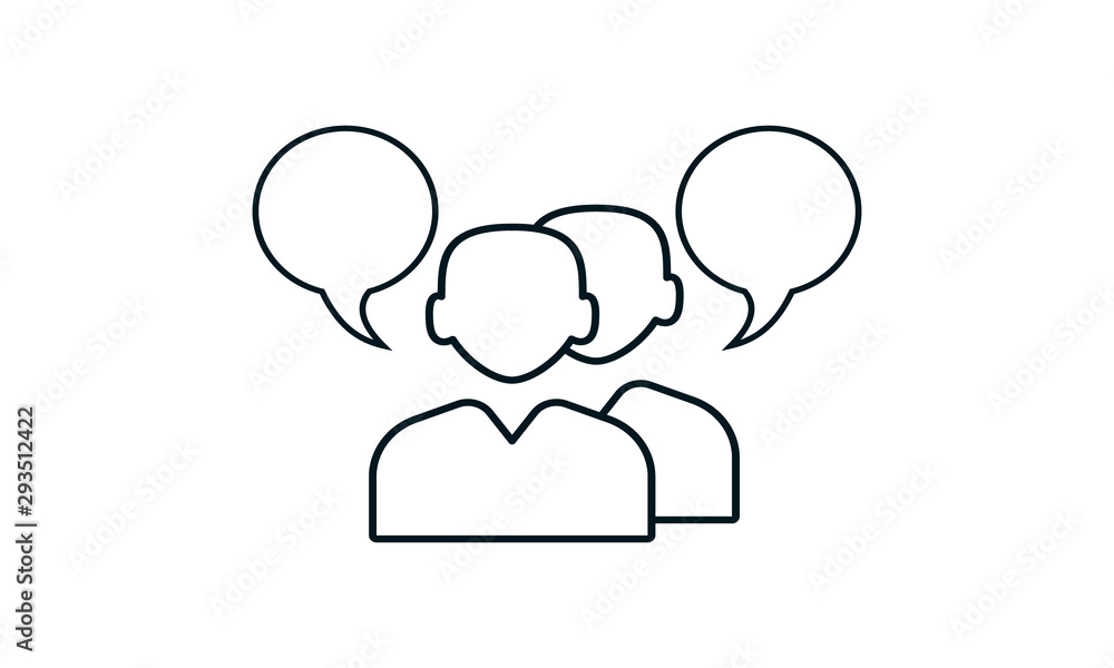 Conversation icon for discussions and communication Conversation icon for discussions and communication