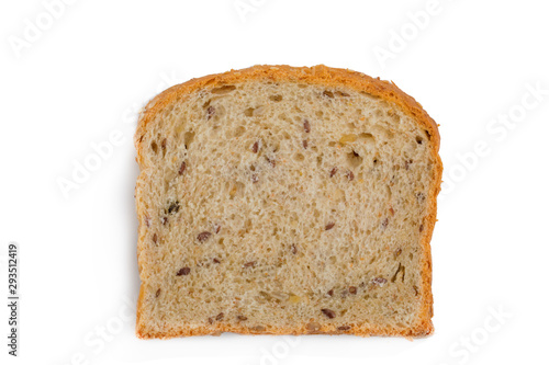 A loaf of rye bread with seeds. isolated on white background.