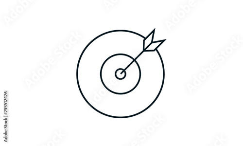 Targeting icon for marketing and goal-setting concepts