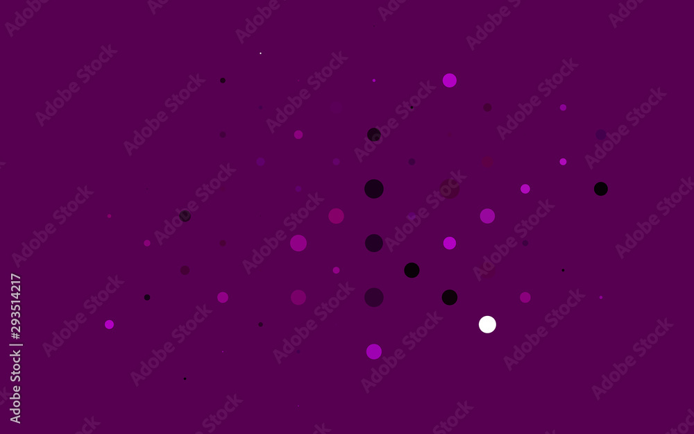 Obraz premium Light Purple vector texture with disks. Abstract illustration with colored bubbles in nature style. Pattern of water, rain drops.