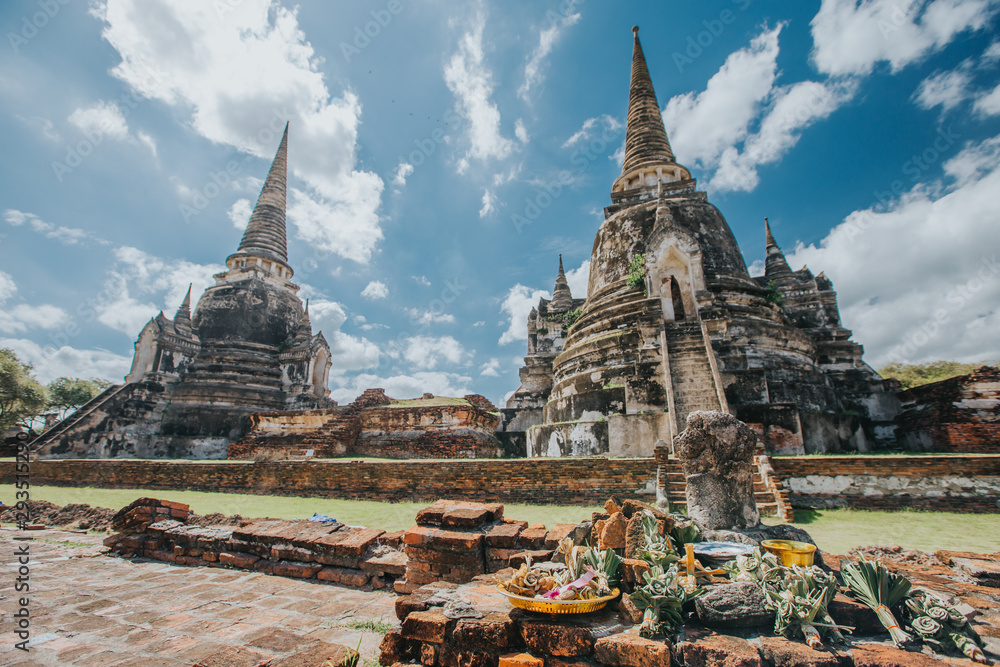 Wat Phra Si Sanphet temple in Ayutthaya. 
