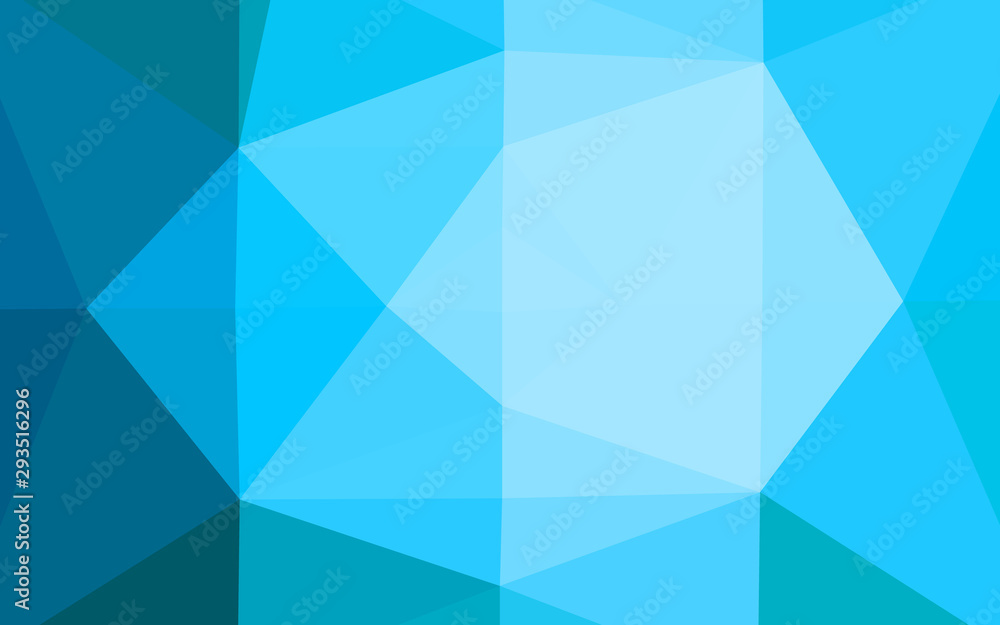 Fototapeta premium Light BLUE vector abstract polygonal layout. Colorful abstract illustration with gradient. New texture for your design.