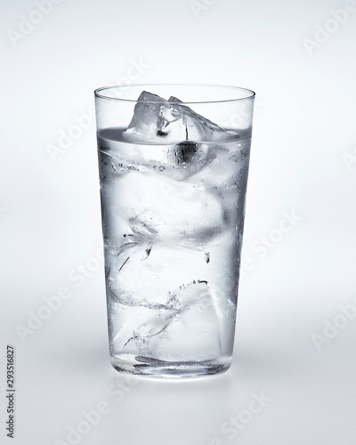 glass of water with ice 