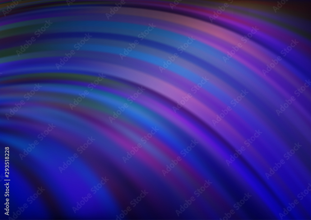 Fototapeta premium Dark Purple vector background with curved circles. An elegant bright illustration with gradient. A new texture for your ad, booklets, leaflets.