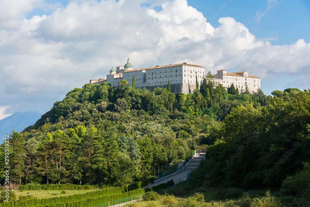 Montecassino abbey, italy, rebuilding after second world war