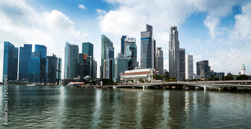 Panoramic view of the city skyline in Singapore © inigolaitxu