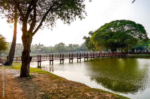 bridge in the park, digital photo picture as a background photo