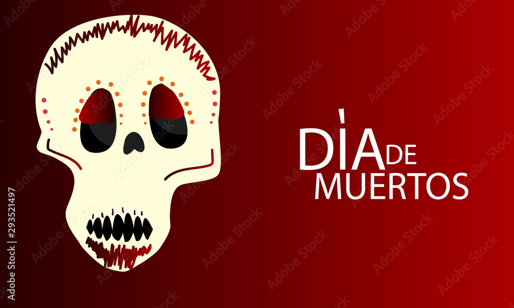 Fototapeta premium Dia de Muertos concept illustration