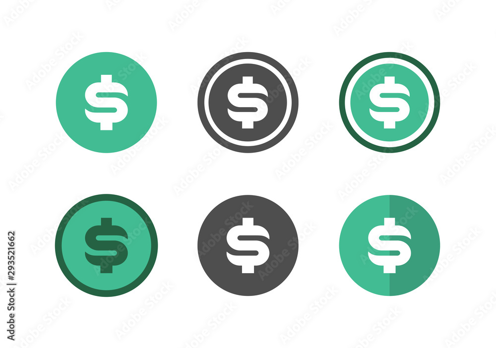 Money cash icon set, earning symbol design - Vector Money cash icon set, earning symbol design - Vector