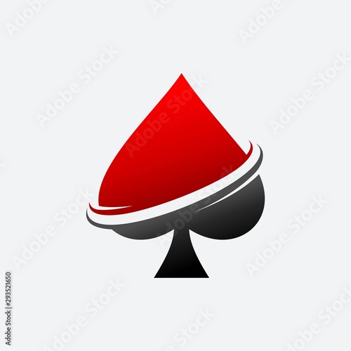 Spade Ace Poker Vector Template Logo
