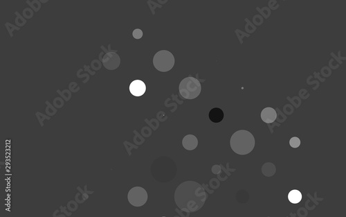 Light Silver, Gray vector pattern with spheres. Abstract illustration with colored bubbles in nature style. Pattern for beautiful websites.