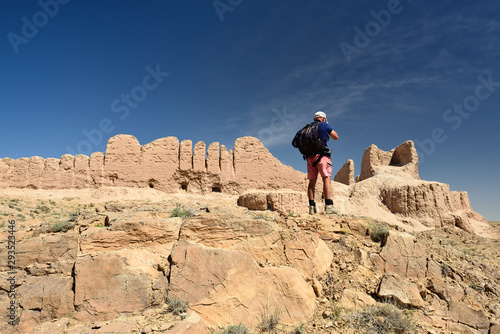 The largest ruins castles of ancient Khorezm – Ayaz - Kala, Uzbekistan.
