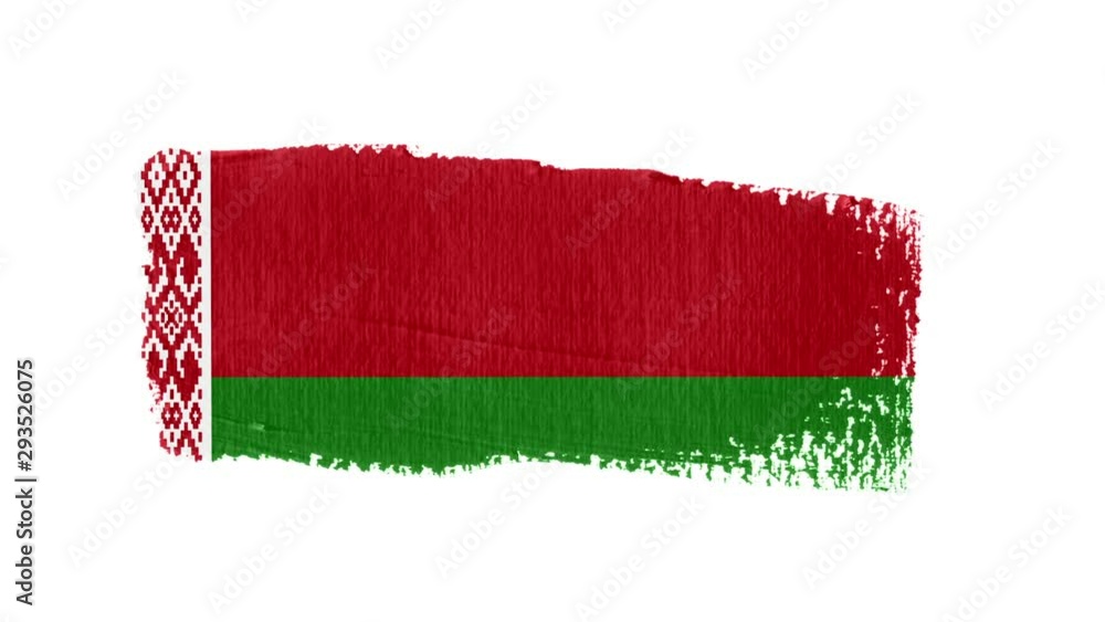 Belarus flag painted with a brush stroke Belarus flag painted with a brush stroke