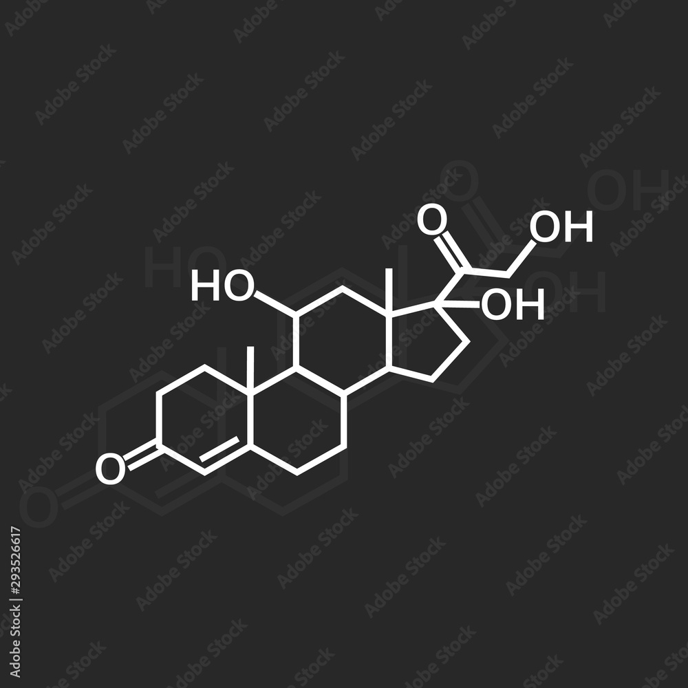 Stress hormone, cortisol chemical formula Stress hormone, cortisol chemical formula