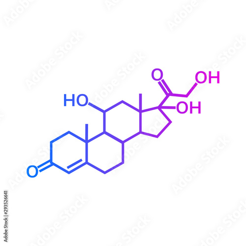 Stress hormone, cortisol chemical formula