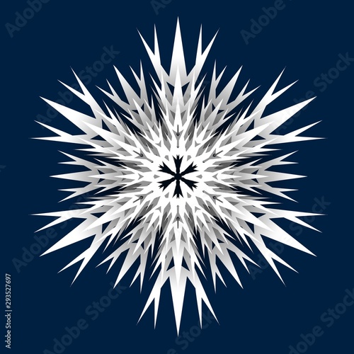 Snowflake winter vintage. Symbol of cold winter