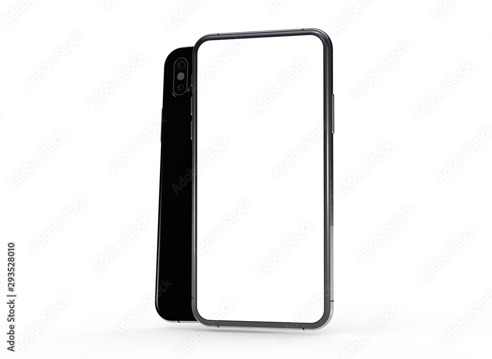 smartphone digital isolated modern white background smartphone digital isolated modern white background