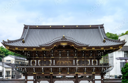 The Main gate beautiful architecture, detail of Japan buddhism temple of Naritasan Shinsho-ji Shrine in Narita, Japan