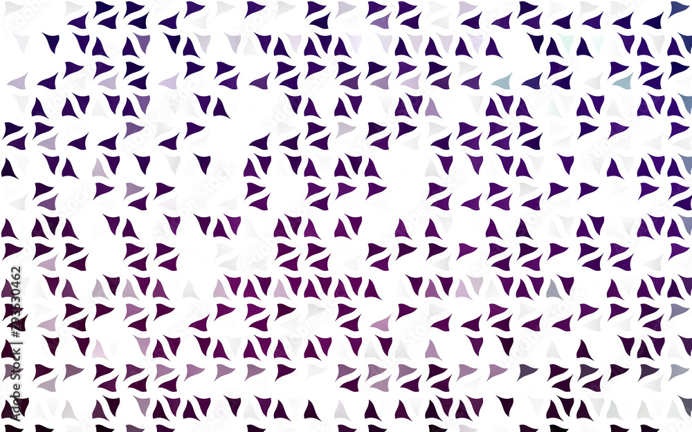 Light Purple vector cover in polygonal style. Illustration with set of colorful triangles. Pattern can be used for websites.