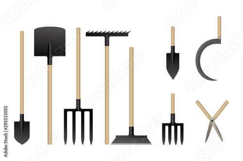 Garden tools collection.