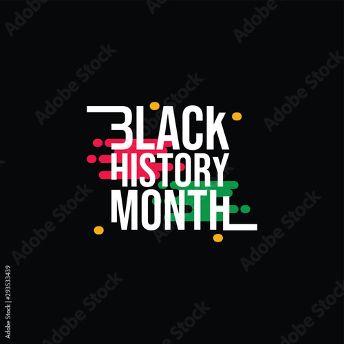 Black History Month vector template. Design for banner, greeting cards or print.