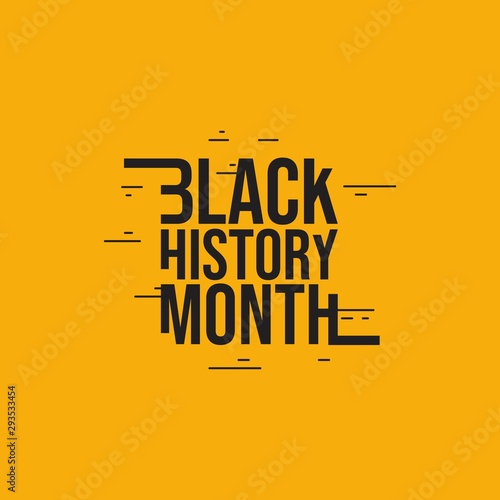 Black History Month vector template. Design for banner, greeting cards or print.