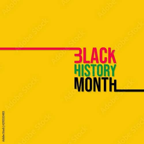 Black History Month vector template. Design for banner, greeting cards or print.