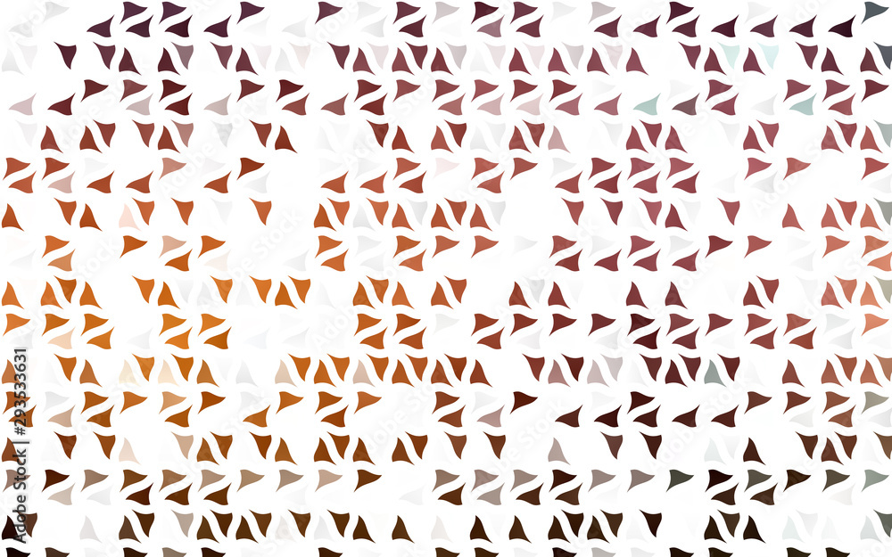 Light Orange vector pattern in polygonal style. Triangles on abstract background with colorful gradient. Pattern can be used for websites.