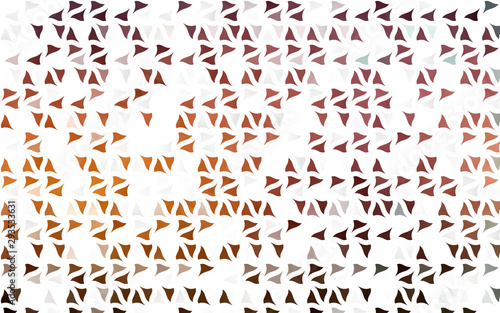 Light Orange vector pattern in polygonal style. Triangles on abstract background with colorful gradient. Pattern can be used for websites.